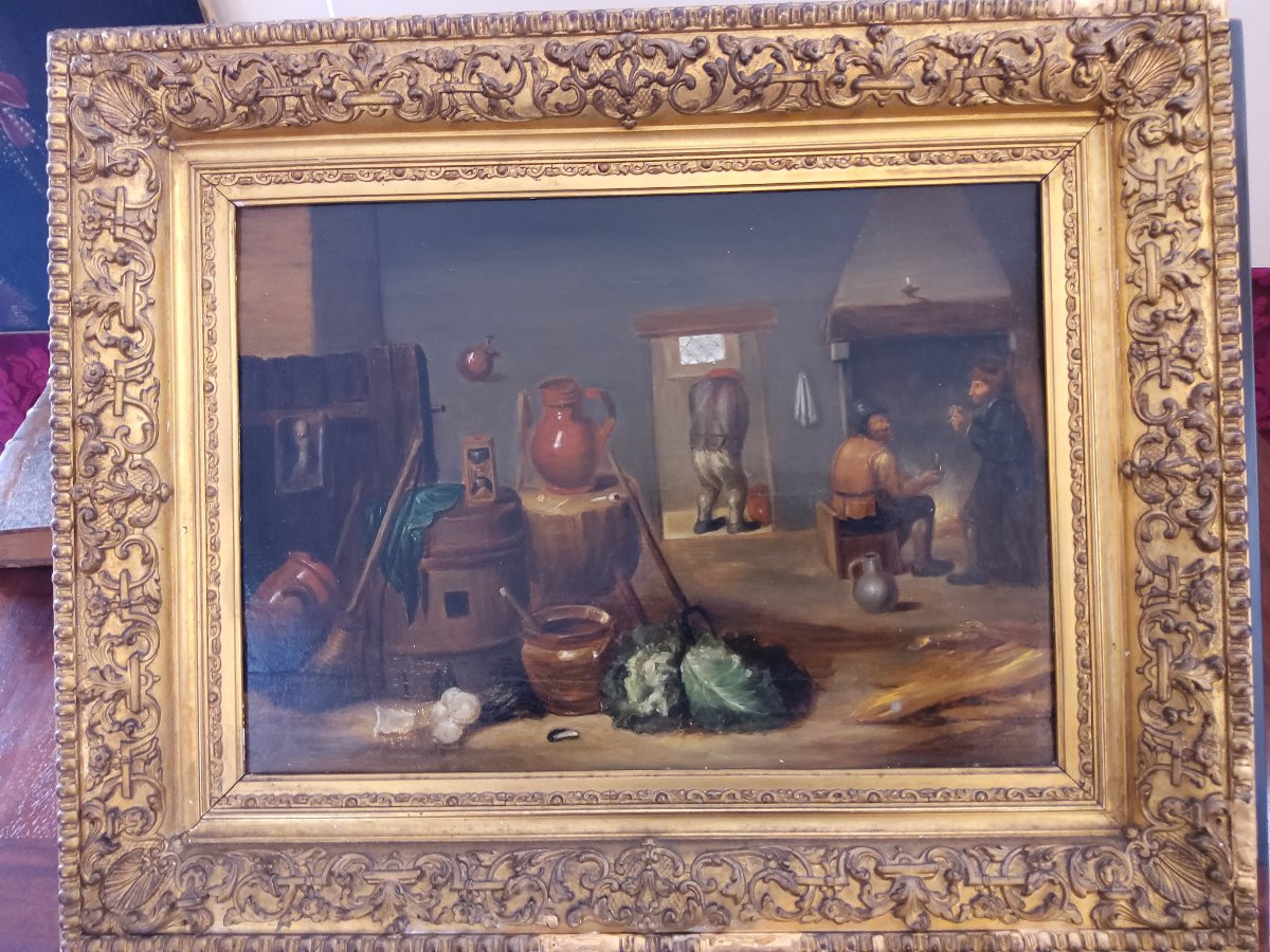 Dutch Interior Scene, Circle Of David Teniers, 17th Century-photo-2